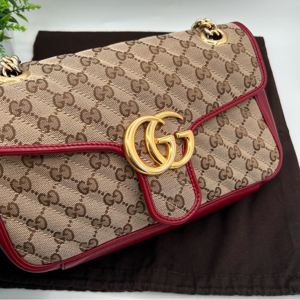 Gucci Mormont Diagonal GG quilted brown shoulder bag ❤️ - Picture 3 of 11